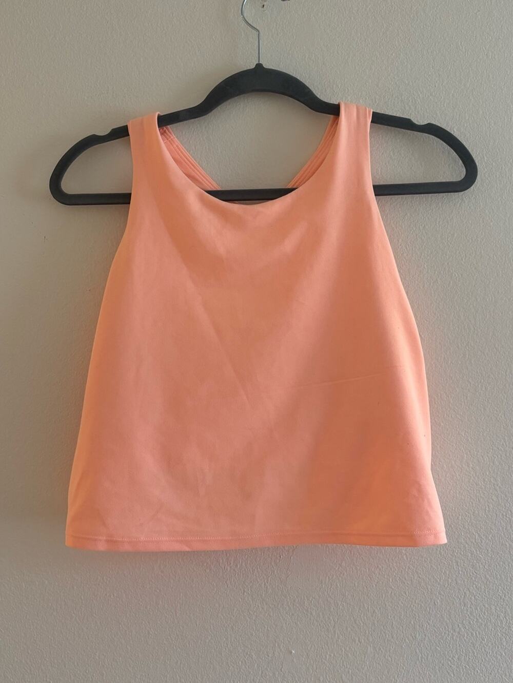 Athleta Coral Orange Cropped Tank Sports Bra 1X